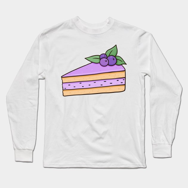 Blueberry Pie Pattern Long Sleeve T-Shirt by Oonamin